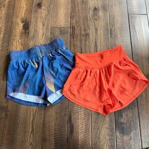 DSG Bundle of 2 NWT shorts - Stride High Rise Shorts Womens XS Orange Blue Print